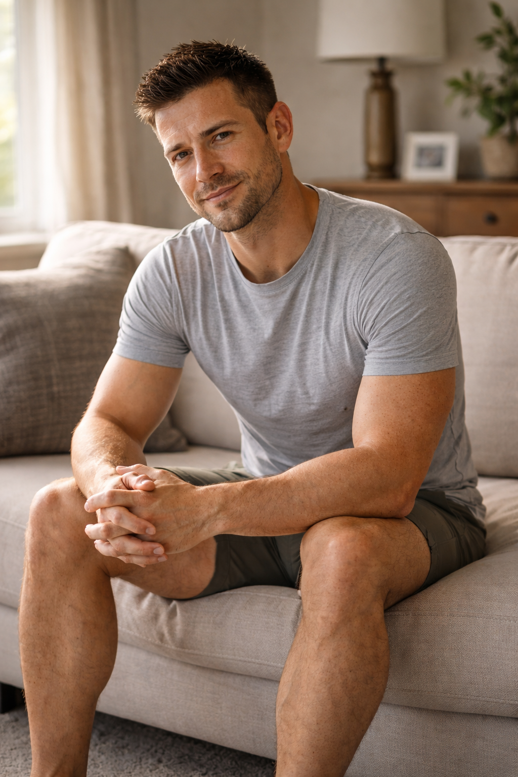 Relaxed and confident man after following the preparation system