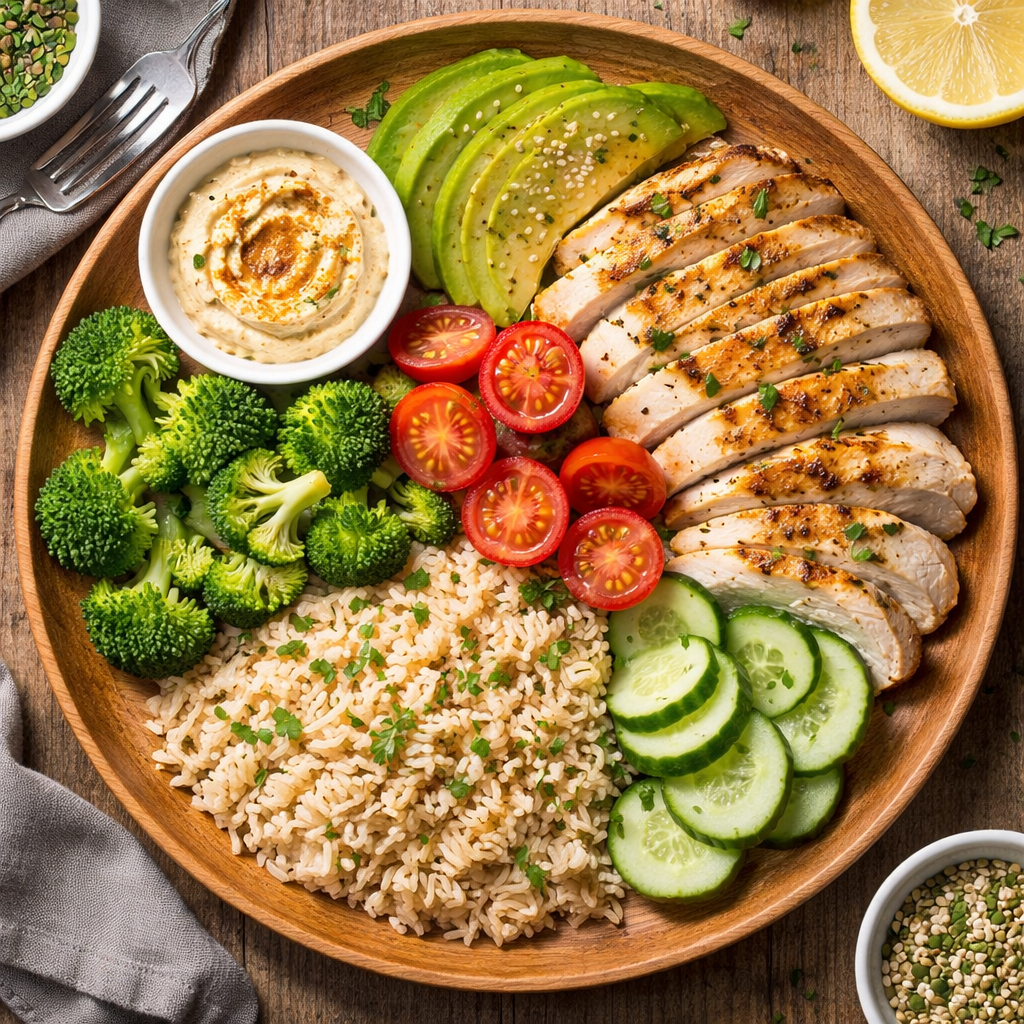 Healthy meal prepped for gut preparation the day before